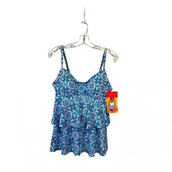 Christina, Tankini, Size 10, Blue, Pink & White ☀️ - Picture 4 of 9